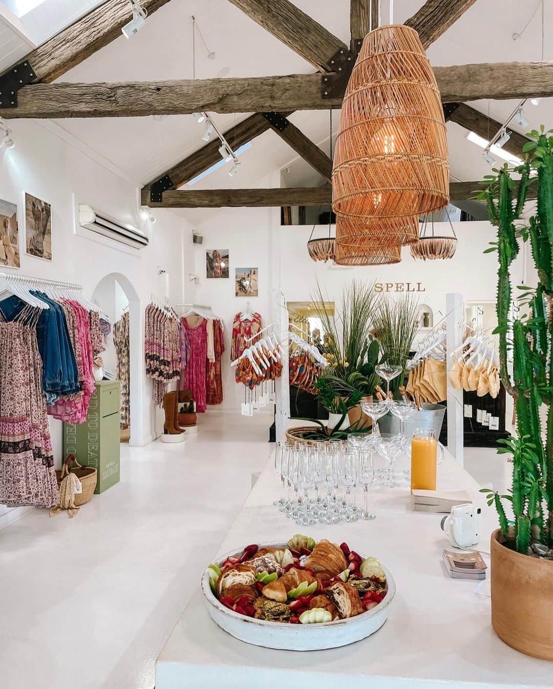 SPELLのインスタグラム：「Launch day love 💕 such a special morning at our Byron Bay store with our community… shopping with a side of mimosas ~ does it get much better!? 🥂」