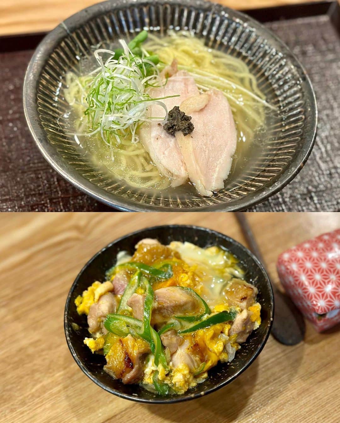 のインスタグラム：「三日連続の焼鳥。 そして、5日前にも来た『焼鳥 㐂た』。 というくらい、焼鳥好きで、『焼鳥 㐂た』好きです！ 今日は、中村キタロウ洋輔大将が、スペシャル鶏塩ラーメンを作ってくれて、めっちゃ美味しかった〜！  #焼鳥㐂た #焼鳥kita #具義焼鳥2023 #具義ラーメン2023 #具義丼2023 #具義三宿2023」