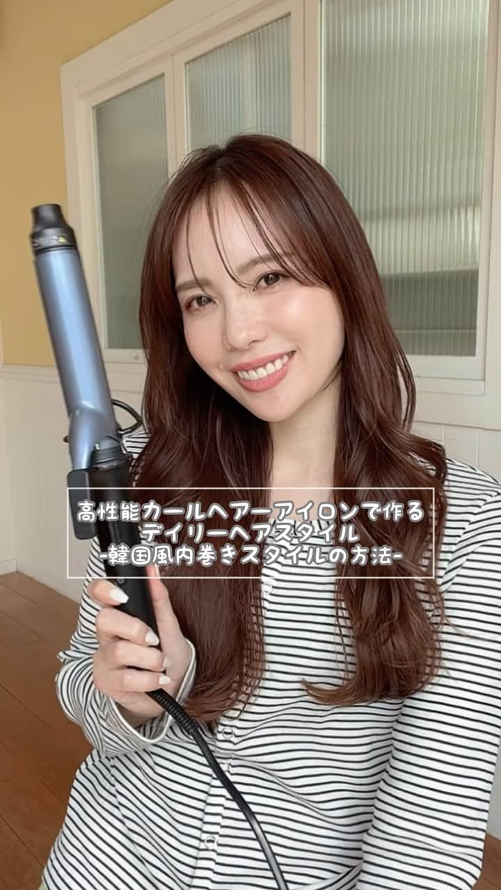 Aoiのインスタグラム：「サロン仕様のヘアアイロン ノビーバイテスコムでいつものヘアセット🙆‍♀️ いつも本当に適当に巻いてるのですが 参考になれば♡  #ヘアアレンジ#ヘアセット」