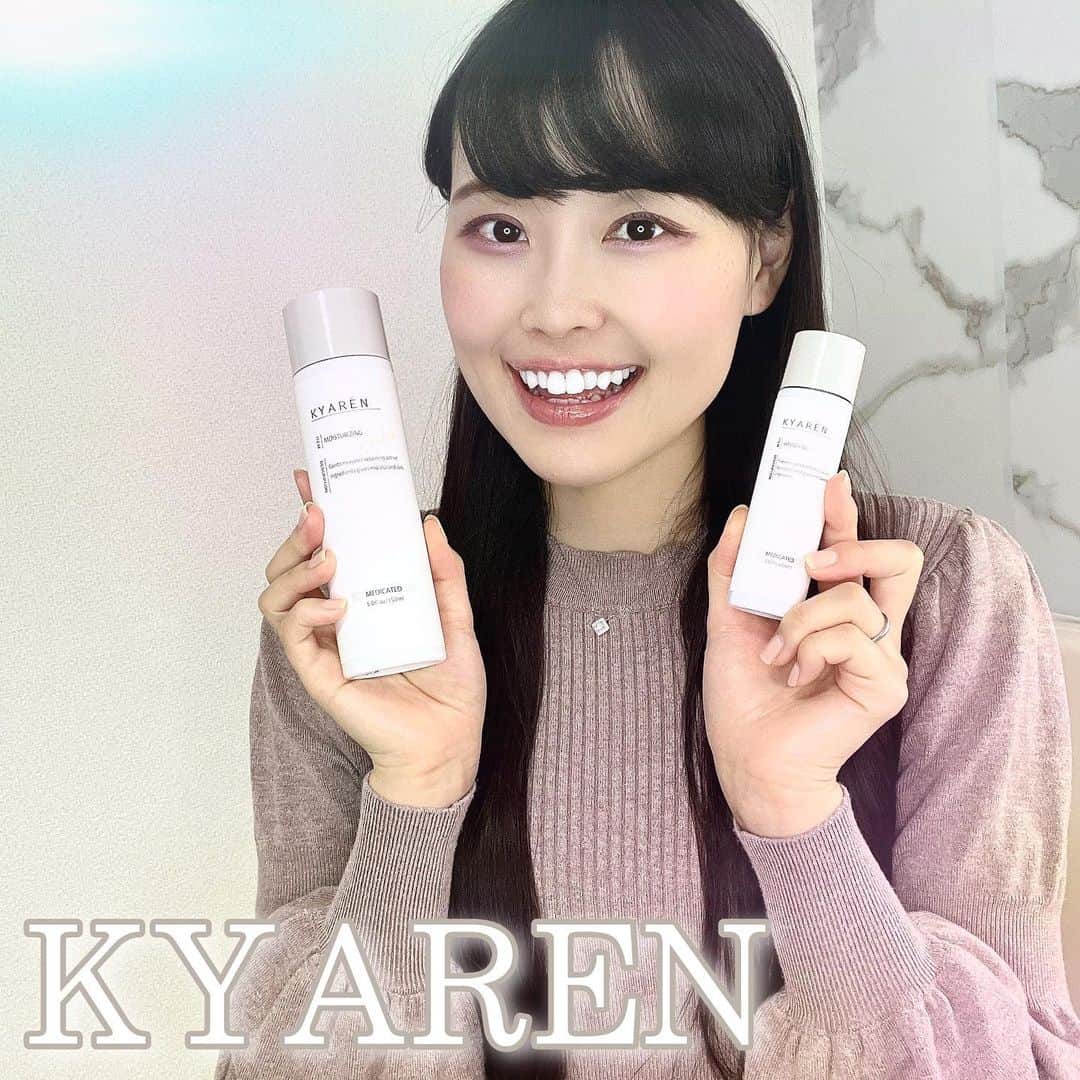 滝川りおのインスタグラム：「KYARENさま( @kyaren_official )の 薬用美白美容液と薬用保湿乳液のご紹介𓂃𓍯  ◎特長 “薬用美白美容液” ︎︎︎︎︎︎☑︎ 美白有効成分プラセンタエキス配合。 ︎︎︎︎︎︎☑︎ 肌荒れ防止有効成分グリチルリチン酸ジカリウム配合。 ︎︎︎︎︎︎☑︎ 3種の保湿成分配合で、ごわついた肌を やわらかく角質層までうるおす。 ︎︎︎︎︎︎☑︎こだわりの16の無添加。  “薬用保湿乳液” ︎︎︎︎︎︎☑︎保湿有効成分ヘパリン類似物質配合。 ︎︎︎︎︎︎☑︎ 肌荒れ防止有効成分グリチルリチン酸2K配合。 ︎︎︎︎︎︎☑︎4種の保湿成分配合。 ︎︎︎︎︎︎☑︎こだわりの15の無添加。  ◎使用感 “薬用美白美容液” 少しとろみのあるテクスチャの美容液は みずみずしくお肌に伸びて肌なじみも🙆🏻‍♀️✨️  仕上がりはしっとり！もっちり！ だけどベタつかないので使いやすい♪  季節問わず使いやすい美容液だとおもいます🥰  “薬用保湿乳液” なめらかなテクスチャの保湿乳液‪𓂃 𓈒𓏸 少量でも伸びが良く 仕上がりはお肌ふっくらやわらか♡  ベタつきも気にならないので 夜のスキンケアにはもちろん朝のメイク前にも🪞✨️  紫外線が特に気になるこの季節🌈ᵕ̈* しっかりケアしていくぞ𑁍  #スキンケア #美白 #美容 #アンバサダー #kyaren」