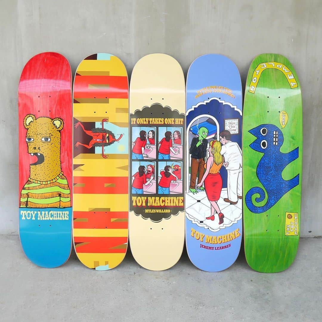 のインスタグラム：「@toymachine から🆕デッキ入荷しました🤖  CALIFORNIA STREET 東京都渋谷区代官山町7-3 Tel 03-3461-9725 Store Hours 12:00 ~ 19:00 通販 : 17時までのご注文で即日発送 年中無休(12/31 ~ 1/3 を除く)  @toymachine  #toymachine #トイマシーン #skateboard #skateboarding #skater #カリフォルニアストリート #カリスト #スケートボード #スケボー #スケーター #californiastreet #calst」