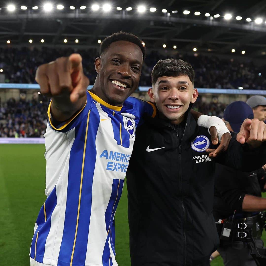 ダニー・ウェルベックのインスタグラム：「We’ll see you in the @europaleague 🫵🏿 @officialbhafc」
