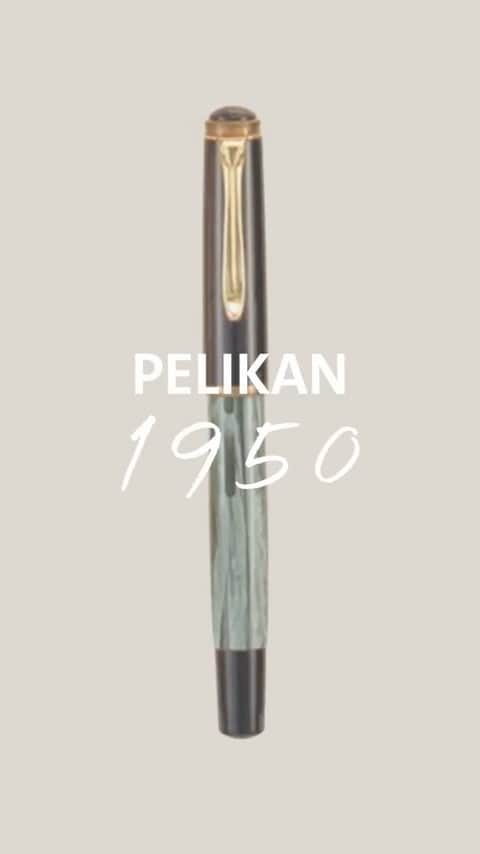 ペリカンのインスタグラム：「The 50s were the high time of the fountain pen. It became an every day writing instrument. In 1950, the Pelikan Model 400 fountain pen was introduced. The iconic green and black striped model formed an important milestone in Pelikan design history, as it was revisited 32 years later and has been known under the sub-brand "Souverän" since 1982.  Collectors say that it is unmatched in the writing characteristics of the nibs, the even flow of ink, the robustness of the mechanism. Even today, after more than 50 years, many write with this fountain pen to their complete satisfaction.  #pelikanhistory #185yearsofpelikan #pelikanpassion #fountainpens」