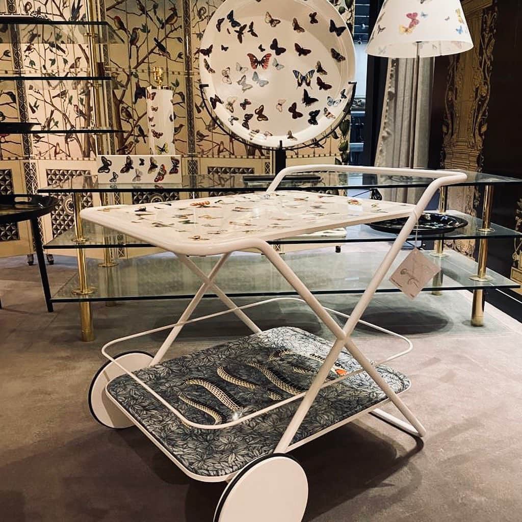レクレルールのインスタグラム：「Design flies at #LECLAIREUR.   First used in the early 40s, Butterflies have become one of Fornasetti’s signatures adding a joyful and poetic dose of color to any decor.  Discover more Fornasetti in stores and online.   #Fornasetti #Farfalle #homedecoration #homewares」