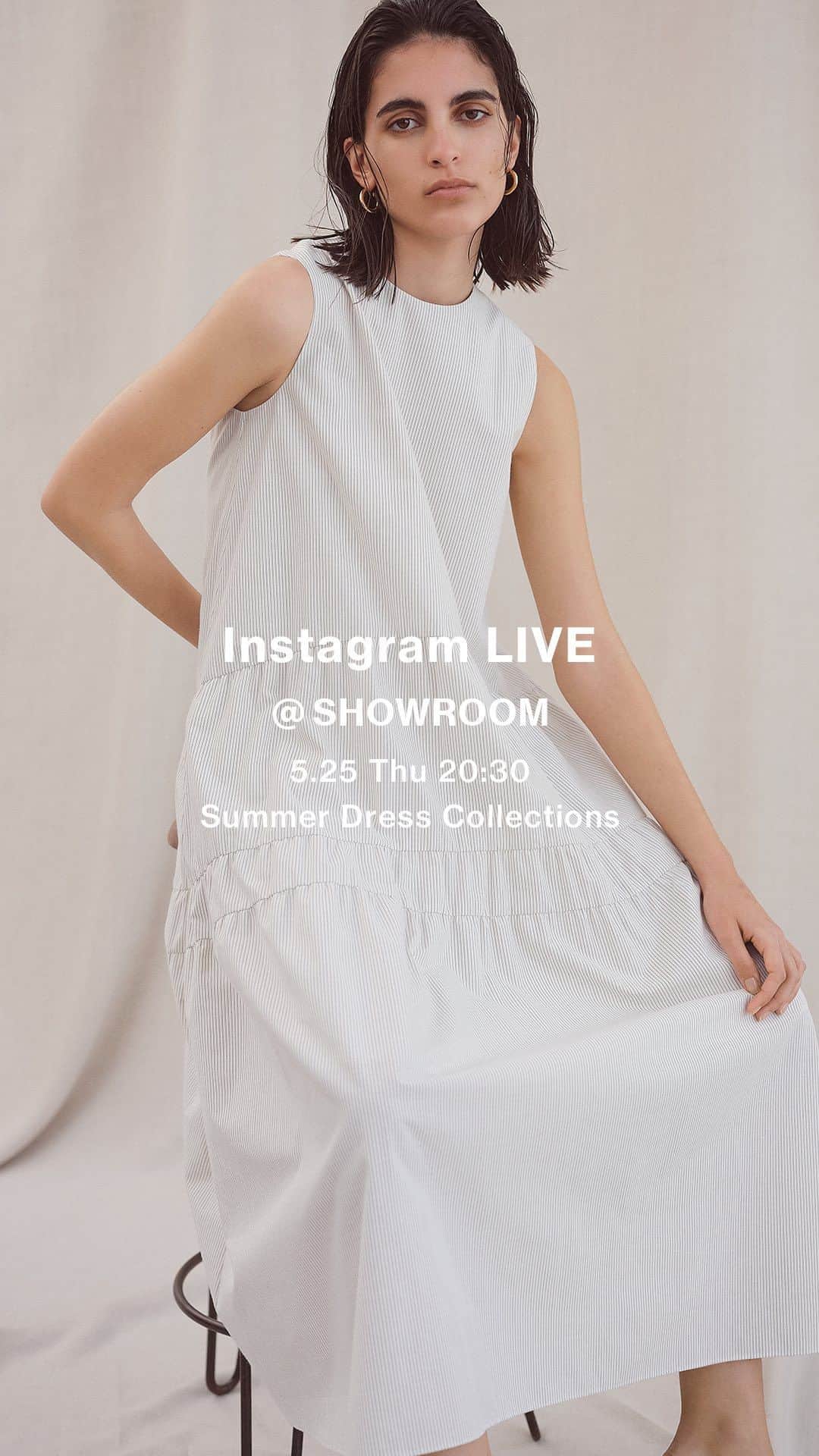 Theory luxe official account.のインスタグラム：「［Instagram LIVE］ @ SHOWROOM  スタイリスト亀恭子さんをお迎えし、今季豊富なラインナップが揃うサマードレスを中心に、新作のおすすめスタイリングをご紹介致しました。  亀さん 164cm STAFF大和田 157cm,森本162cm  #theoryluxe #セオリーリュクス #サマードレス #ワンピース #夏コーデ #リゾートスタイル」
