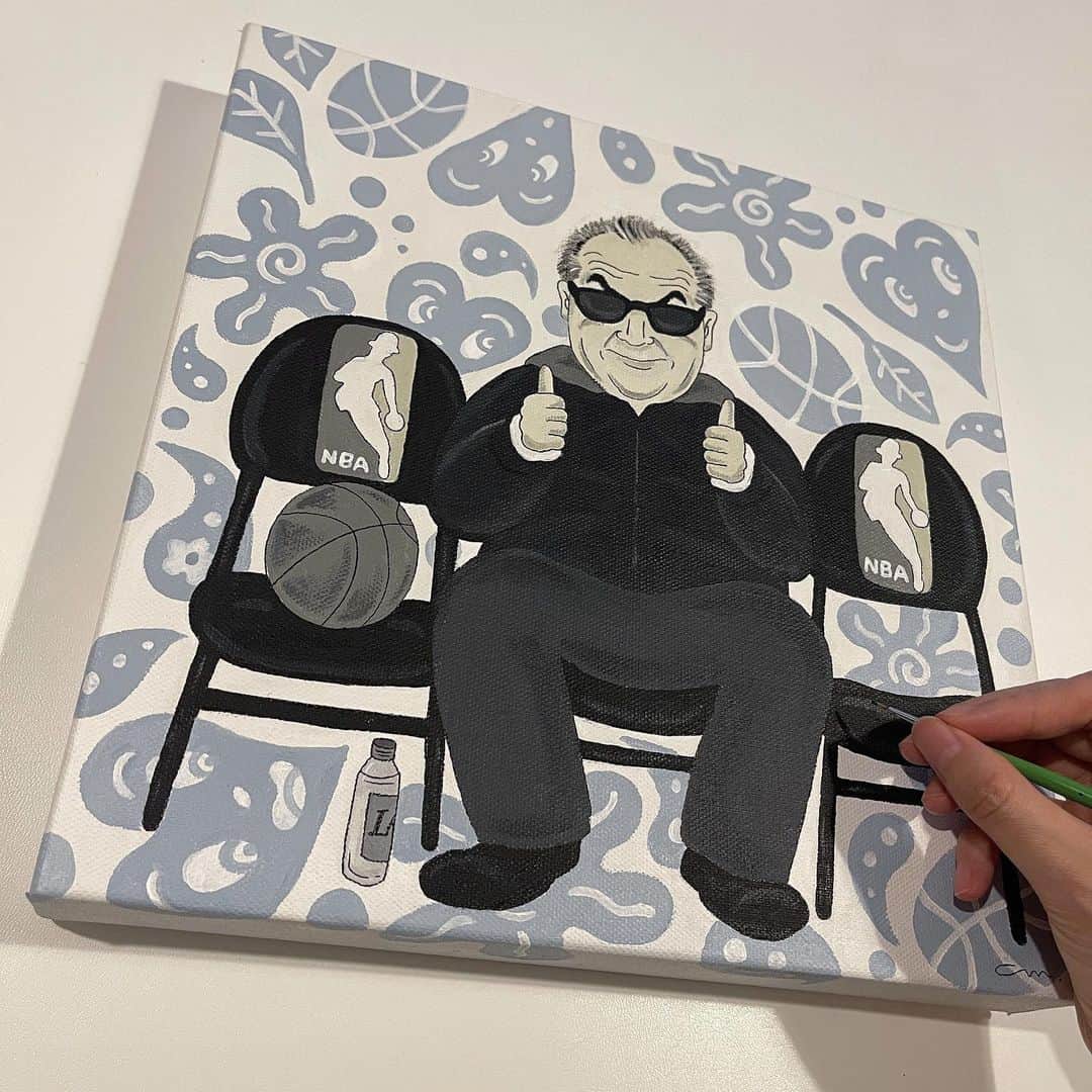 chocomooのインスタグラム：「Jack Nicholson is enjoying life in his usual seat🍃 #JackNicholson」