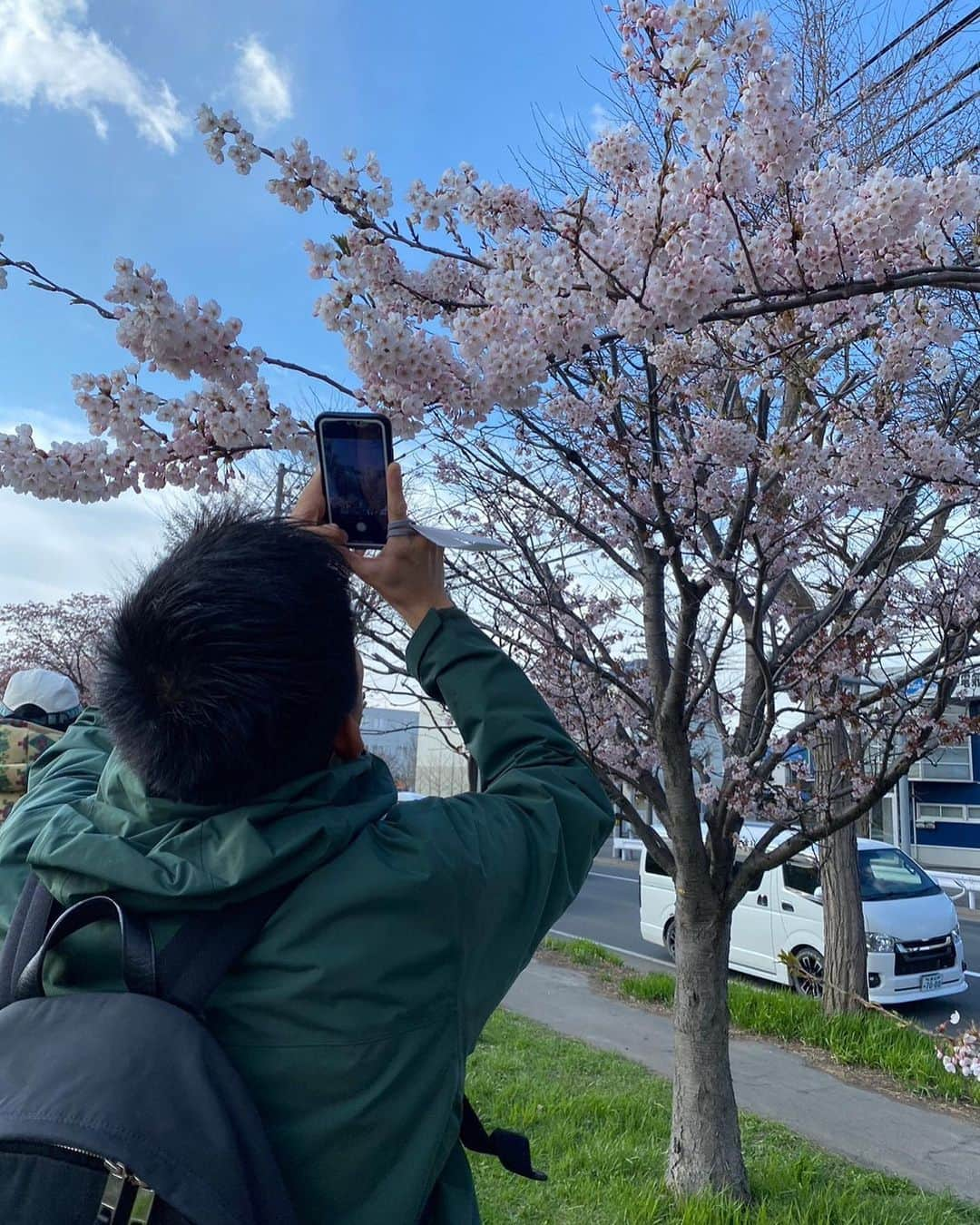 五十幡裕介さんのインスタグラム写真 - (五十幡裕介Instagram)「桜の季節は だいぶ前に過ぎ去りましたが、心に残ったので時差投稿🌸 同じように桜を見たとしても、 来年は今までとは違う気持ちになるのかなぁ。  公園で食べたヒゲおじさんのチキンが、 何倍も増して美味しく感じた🤤 またさくらスイーツも食べてしまった🤭  散った後のさくらの絨毯も、なんだか良かったなぁ。  #さくら #桜 #🌸 #お花見 #時差投稿 #サクラ 散り #ライラック #新緑 の #季節 #ヒーローインタビュー #加藤貴之 投手 #万波中正 選手 #ありがとうございました #スイーツ #今夜 も #食べたい #HTB #アナウンサー #五十幡裕介」5月25日 21時48分 - htb_isohatayusuke