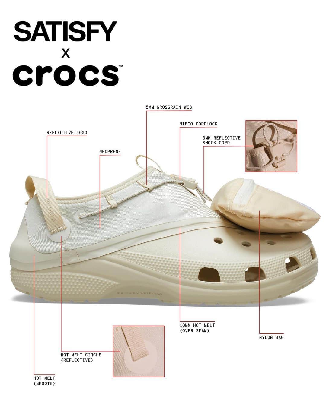 クロックスさんのインスタグラム写真 - (クロックスInstagram)「Breaking down the Satisfy X Crocs Classic Clog one feature at a time. Link in bio to grab yours.」5月26日 1時01分 - crocs