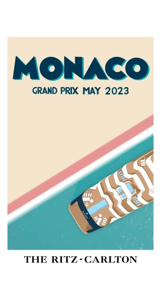 リッツ・カールトンのインスタグラム：「Racing the Riviera — with @ritzcarltonyachtcollection heading to Monte Carlo for this weekend's 2023 Monaco Grand Prix, the newest travel poster from Artist Partner @louisnicolasdarbon captures the skill of @mercedesamgf1 and our experience at sea — a perfect pairing on an iconic coastline.」