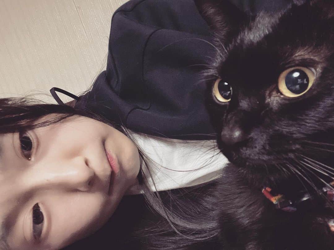 小林由佳さんのインスタグラム写真 - (小林由佳Instagram)「最近、眠くなるとベッドに誘導してくる彼🐈‍⬛🐾 すっぽり腕のとこにはまって寝るけど暑くなると足の間に移動します #息子 #猫 #blackcat #💤 #腕枕」5月26日 10時04分 - ykp_qkb