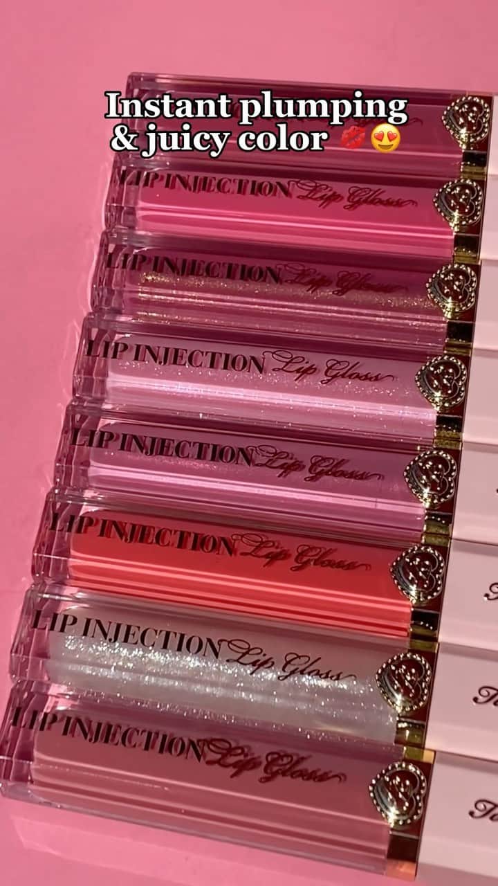 Too Facedのインスタグラム：「Drench your lips in plush, juicy color combined with our iconic Lip Injection plumping power. 💋 Your pout will appear fuller & plumper after one swipe with our Lip Injection Lip Gloss!  Shop now from Sephora x Kohls 😍 @kohls  #toofacedlipinjection #toofaced #tfcrueltyfree #SephoraXKohls」