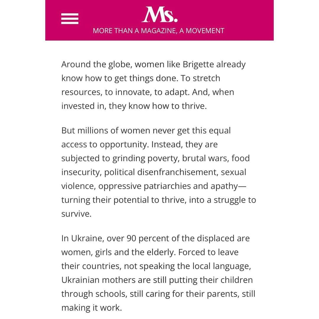 ベラミー・ヤングさんのインスタグラム写真 - (ベラミー・ヤングInstagram)「Grateful to @ms_magazine for helping me lift up the work that @careorg & women around the world are doing every moment of every day to empower themselves & help their families & communities thrive. And we can all be a part of that- through policy or donation or volunteering. Investing in women benefits everyone. If you have any doubts, please meet Brigitte. #CARE 🧡」5月26日 7時52分 - bellamyyoung