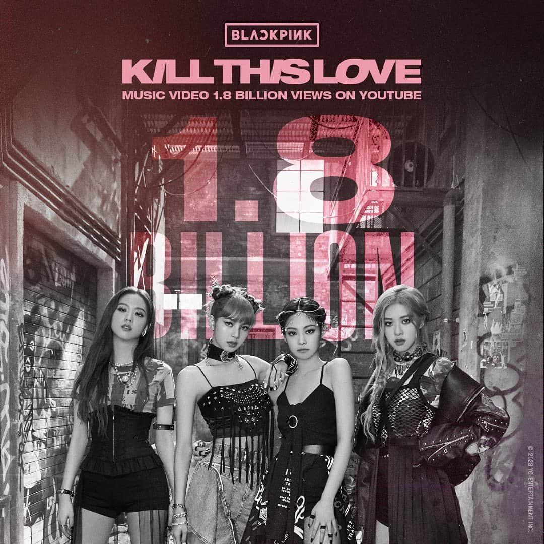 BLACKPINKのインスタグラム：「#BLACKPINK #블랙핑크 #KILLTHISLOVE #MV #1_8BILLION #YOUTUBE #YG」