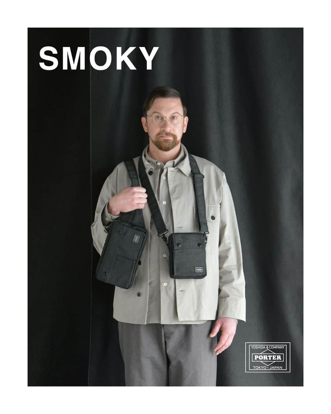 PORTER STANDさんのインスタグラム写真 - (PORTER STANDInstagram)「⁡ 新しくなった「SMOKY（スモーキー）」を発売します。 発売から20年の節目の年にアップデートを行い、新しいモデルが加わった「SMOKY」。 ⁡ 最大の魅力は、糸から生地が織り上がるまでの各工程に卓越した職人の技術が詰め込まれたオリジナル生地「コーデュラ®ダック」です。 ⁡ タテ糸にジンバブエコットンを使用し、太さが一定ではないムラ糸を紡ぎました。ヨコ糸には強くしなやかなコーデュラ®ナイロンを使用しています。長年培った日本の職人の技術や工夫から生まれた「コーデュラ®ダック」は、コットンのもつ優しさやナチュラルな表情とナイロンの持つ強さや光沢による独特な風合いが魅力です。 ⁡ ローテクとハイテクが融合したこの生地は、タテ糸とヨコ糸で差を出して染色することで、奥ゆきのある味わい深い色に仕上げています。 ⁡ 発売日：2023年5月27日（土） ⁡ ※ブラウンカラーはPORTER STOREリミテッドカラーです。 ⁡ SMOKYはこちら https://www.yoshidakaban.com/product/series/5922.html ⁡ SMOKYの取扱店舗はこちら https://www.yoshidakaban.com/special/shop/porter_smoky_shop_sp.pdf ⁡ #yoshidakaban #porter #madeinjapan #japan #heartandsoulintoeverystitch #smoky #cordura #cotton #nylon #吉田カバン #ポーター #日本製 #一針入魂 #スモーキー」5月26日 19時20分 - porter_stand