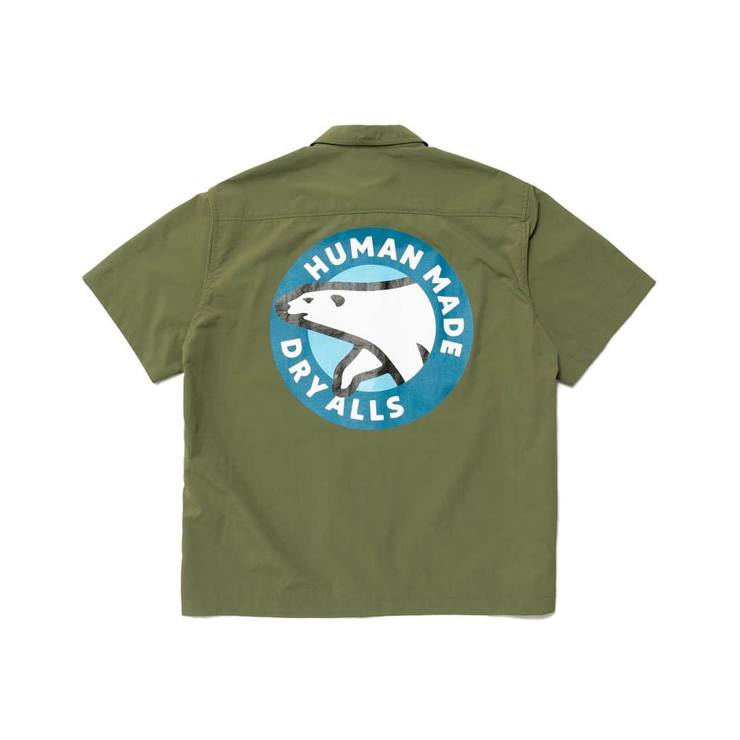 HUMAN MADEさんのインスタグラム写真 - (HUMAN MADEInstagram)「"CAMPING S/S SHIRT" is available at 27th May 11:00am (JST) at Human Made stores mentioned below.  5月27日AM11時より、"CAMPING S/S SHIRT” が HUMAN MADE のオンラインストア並びに下記の直営店舗にて発売となります。  [取り扱い直営店舗 - Available at these Human Made stores] ■ HUMAN MADE ONLINE STORE ■ HUMAN MADE OFFLINE STORE ■ HUMAN MADE HARAJUKU ■ HUMAN MADE SHIBUYA PARCO ■ HUMAN MADE 1928 ■ HUMAN MADE SHINSAIBASHI PARCO  *在庫状況は各店舗までお問い合わせください。 *Please contact each store for stock status.  薄手のナイロンタッサー生地を用いた半袖シャツ。両胸のポケット、背面に大きく配されたシロクマモチーフのオリジナルグラフィックが特徴です。キャンプやフェスなどのアウトドアシーンにもオススメです。同素材のショートパンツ「CAMPING SHORTS」も展開しています。  Short sleeve shirt in light nylon tusser. Chest pockets and a large back print, featuring an original polar bear graphic, combine elements from the city and the outdoors. Complete the look with the Camping Shorts in the same material.」5月26日 11時00分 - humanmade