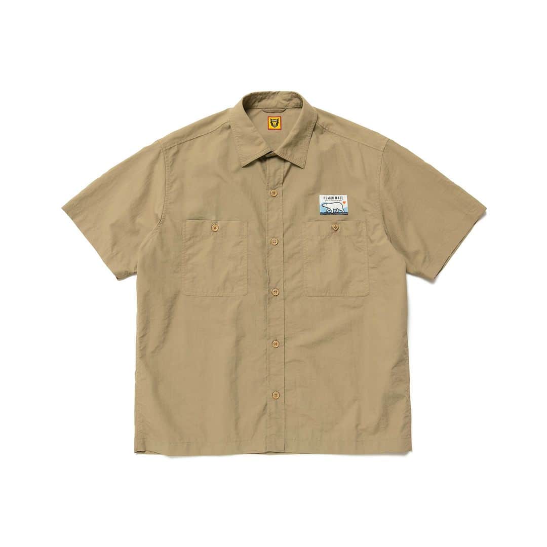 HUMAN MADEさんのインスタグラム写真 - (HUMAN MADEInstagram)「"CAMPING S/S SHIRT" is available at 27th May 11:00am (JST) at Human Made stores mentioned below.  5月27日AM11時より、"CAMPING S/S SHIRT” が HUMAN MADE のオンラインストア並びに下記の直営店舗にて発売となります。  [取り扱い直営店舗 - Available at these Human Made stores] ■ HUMAN MADE ONLINE STORE ■ HUMAN MADE OFFLINE STORE ■ HUMAN MADE HARAJUKU ■ HUMAN MADE SHIBUYA PARCO ■ HUMAN MADE 1928 ■ HUMAN MADE SHINSAIBASHI PARCO  *在庫状況は各店舗までお問い合わせください。 *Please contact each store for stock status.  薄手のナイロンタッサー生地を用いた半袖シャツ。両胸のポケット、背面に大きく配されたシロクマモチーフのオリジナルグラフィックが特徴です。キャンプやフェスなどのアウトドアシーンにもオススメです。同素材のショートパンツ「CAMPING SHORTS」も展開しています。  Short sleeve shirt in light nylon tusser. Chest pockets and a large back print, featuring an original polar bear graphic, combine elements from the city and the outdoors. Complete the look with the Camping Shorts in the same material.」5月26日 11時00分 - humanmade