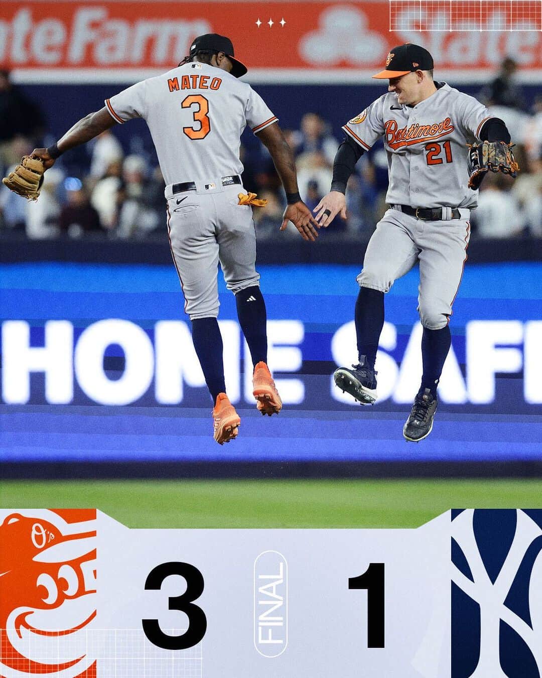 MLBさんのインスタグラム写真 - (MLBInstagram)「These Birds are real.  The @Orioles take two out of three on the road against the division-rival Yankees.」5月26日 11時21分 - mlb