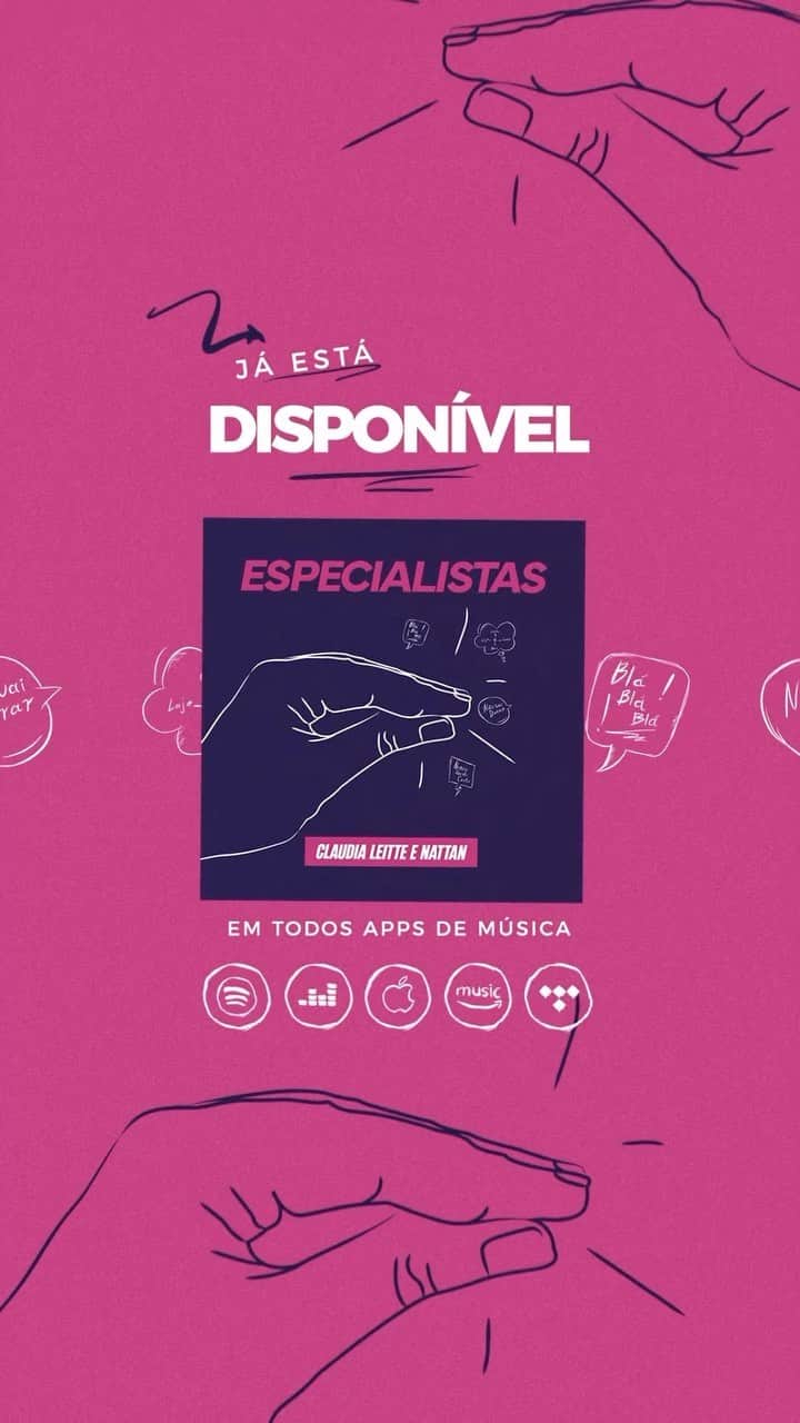 Claudia Leitteのインスタグラム：「Saiuuu! 🤏🏻 ‘Especialistas’ está disponível nos apps de música para vocês curtirem muito! Ouça agora mesmo no seu preferido.」