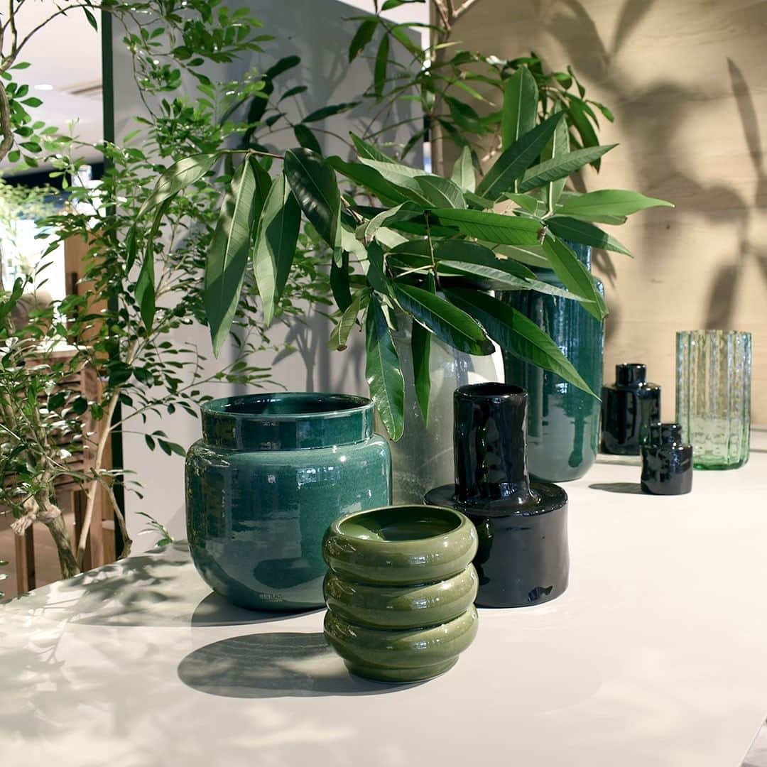 のインスタグラム：「. Season Display 2023 Summer  シーズンテーマはUrban Retreat 日常の喧騒から離れ、自然の豊かさを感じながらリラックできる時間。  店内もグリーンとブラックを基調とした、シーズンディスプレイが始まっています。 ぜひお立ち寄りください。  www.livingmotif.com #livingmotif #リビングモティーフ #store #roppongi #tokyo #interior #furniture #outdoorfurniture #gardenfurniture」