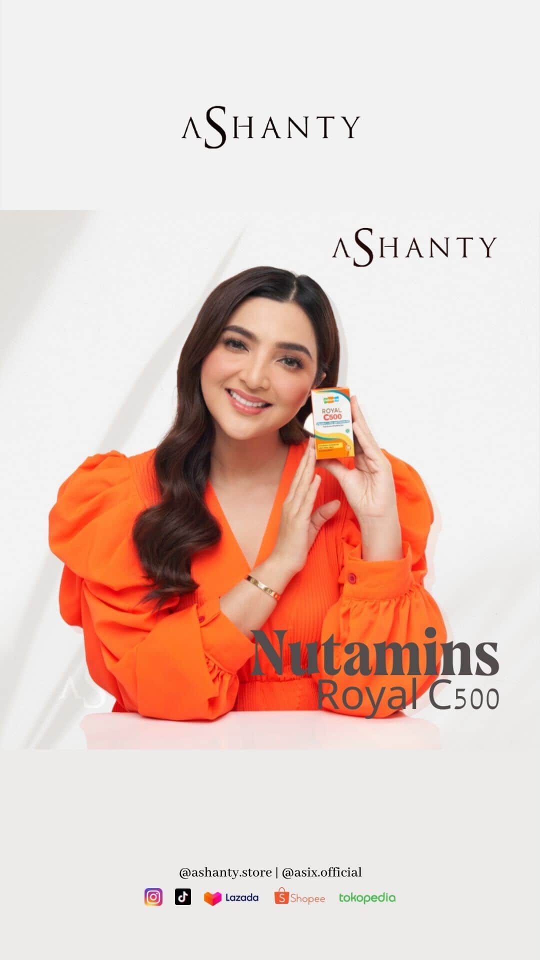 ASHANTY BEAUTY CREAM OFFICIALのインスタグラム：「Ladies, kalau kulit kalian berjerawat, perawatannya tidak hanya dari luar loh! bisa saja kalian kekurangan vitamin zinc. yuk cobain NUTAMINS supaya asupan vitamin dalam tubuh kalian tetap tetap terpenuhi🥰」