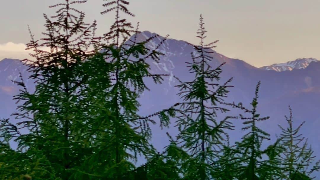 けらえいこのインスタグラム：「北岳〜鳳凰三山〜富士山を撮ってたら いいところでうぐいすが😍」