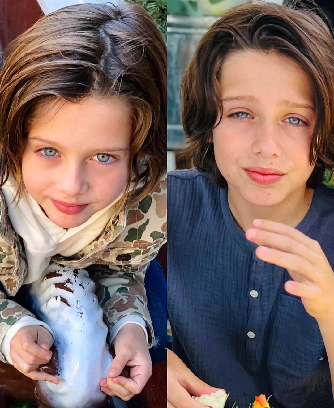 のインスタグラム：「My sweet Sky then and now, in Kindergarten and now 6th grade approaching graduation to middle school and Mommy is struggling 🥹💔 Anyone else ? 👨‍🎓 #stoptime」