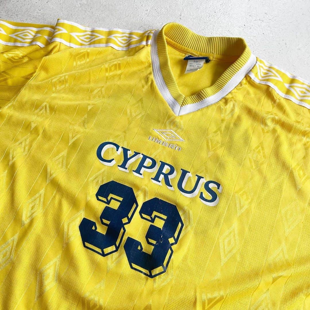 DROP...vintage select shopさんのインスタグラム写真 - (DROP...vintage select shopInstagram)「1990s UMBRO CYPRUS national team Soccer shirt "33" MADE IN USA 【XL】」5月26日 15時48分 - tokyo_drop