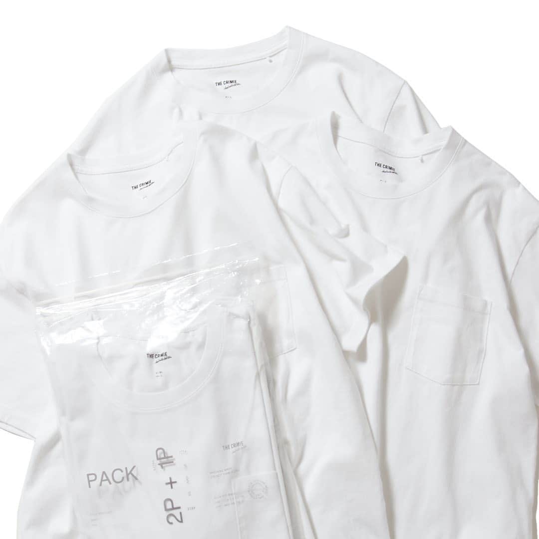 クライミーさんのインスタグラム写真 - (クライミーInstagram)「CREW NECK POCKET T-SHIRT  2P + 1P SERVICE PACK  This luxurious 2P+1P service pack T-shirt uses the same body as the printed T-shirts we offer every season. The fabric is made of precious extra-long-staple cotton, which is spun with long fibers, and knitted with high-twist yarn that is durable and prevents the fabric from losing its shape. The fine fluff has been removed to update the fabric to an even higher quality feel. It is ideal for wearing alone without transparency. The silhouette design is stylish and graceful, unaffected by trends, while taking into account human movement for superior mobility and convenience. It is a gem of the brand's commitment to the pursuit of evolving American casual wear.  毎シーズン展開するプリントTシャツと同様のボディを使用した贅沢な2P+1PサービスパックTシャツ。 長い繊維で紡がれる貴重な超長綿を使用した生地は、耐久性と型崩れ防止に優れた強撚糸で編み上げました。 細かい毛羽立ちを除去したことでさらに上質な生地感にアップデート。透け感もなく1枚での着用に最適です。 シルエット設計は人の動きを考慮し優れた機動性と利便性を考慮しながらも、トレンドに左右されないスタイリッシュで気品のあるシルエットになっています。 進化するアメカジを追求するブランドならではの逸品です。 カラー展開：BLACK / WHITE サイズ展開：XS / S / M / L / XL / XXL  #justin #THECRIMIE #CRIMIE #クライミー #plaintshirt #3pieces #tshirt #packtshrt #パックT #Tシャツ #無地Tシャツ #サイズ交換無料 @gardentokyo_jp」5月26日 16時56分 - crimie_official