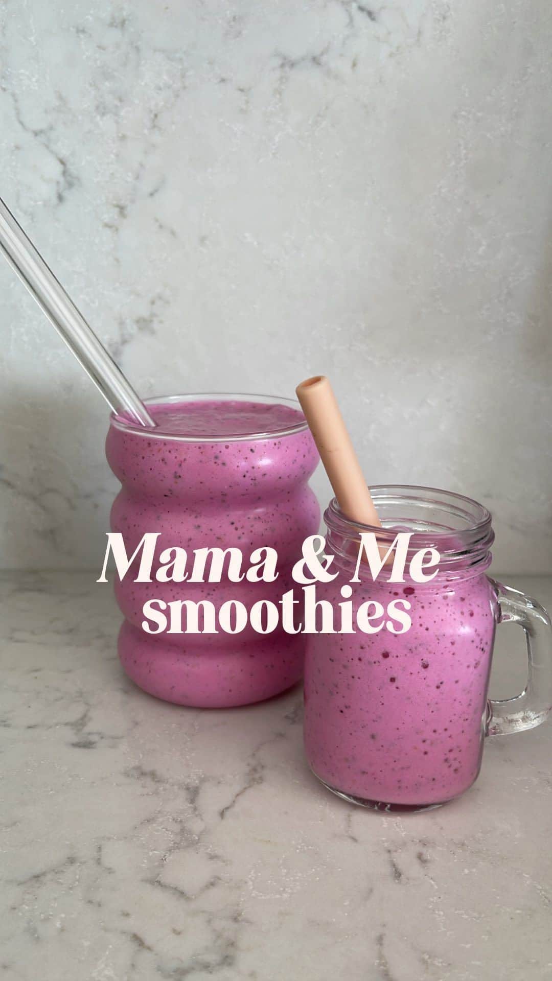 Stephanie Sterjovskiのインスタグラム：「🩷BARBIE GIRL SMOOTHIE🩷 I’m starting a new “Mama & Me” smoothies for summer series and this one made my toddler go 🤩 After a long, sunny morning at the park I made this refreshing dragonfruit smoothie that tasted as good as it looked! It’s super simple… 🥤 . RECIPE: 1 cup of coconut milk 1 cup of mixed tropical frozen fruit: pineapple, dragonfruit & passion fruit 1 tbsp chia seeds #toddlersmoothies #mommyandmesmoothies #smoothiesforsummer #barbiesmoothie」