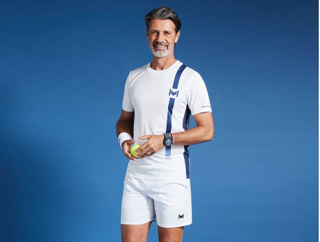 フローラン・ダバディーのインスタグラム：「モラトグルー氏のスポーツウェア・ライン発表会にて🎾 At the #patrickmouratoglou «prêt à porter » launch party in Champs-Elysées.  #mouratoglouepsom」
