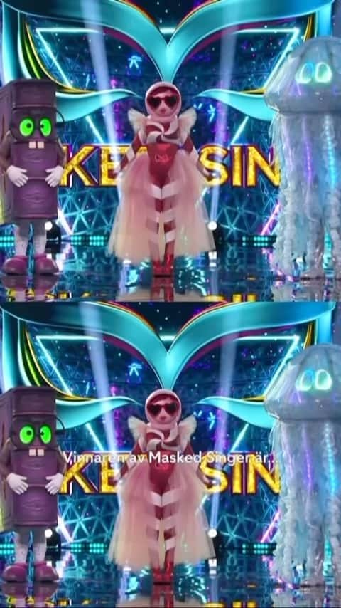 のインスタグラム：「IKVÄLL är det final! Vilka är det som gömmer sig under dom sista tre maskerna? Och vem vinner?! Hoppas ni tittar, det kommer bli en kanonkväll. Välkomna! @maskedsingersverige @tv4 @flxherngren @nourbilder @pernillawahlgren @manszelmerlow ❤️🎭」