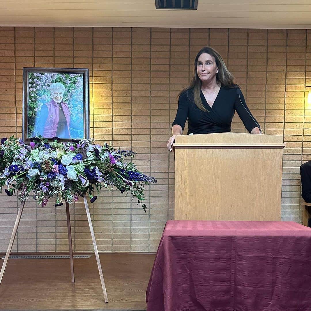 Caitlyn Jennerのインスタグラム：「I spoke at my moms memorial service yesterday. It was one of the hardest things I’ve had to do. I miss her terribly every day. She is loved and missed and in a better place.」