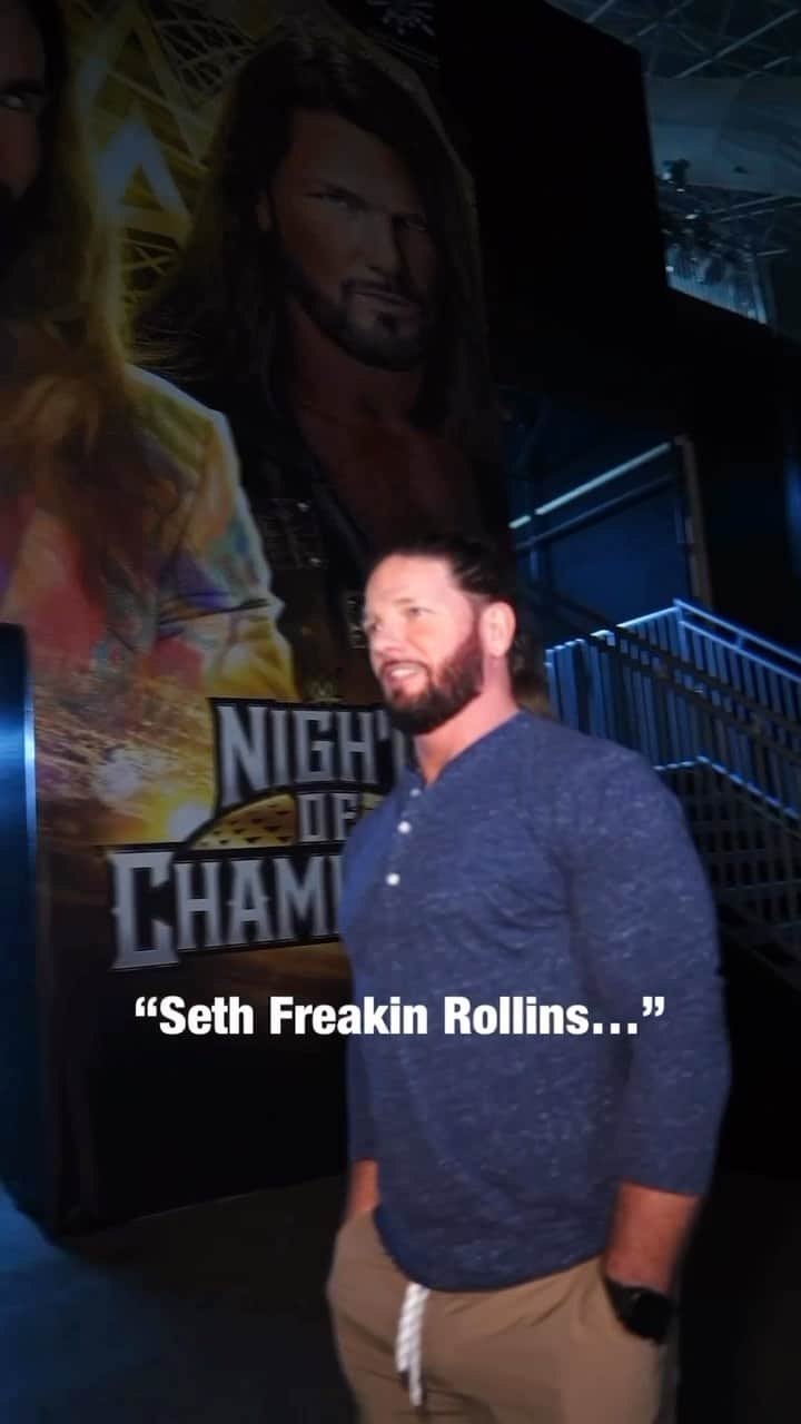 アレン・ジョーンズのインスタグラム：「Want to know what @ajstylesp1 thinks of @wwerollins? 😂 #WWENOC」