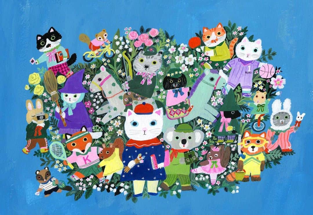 北岸由美のインスタグラム：「個展を開催いたします！  北岸由美 作品展「アニマルクラブ」 6月13日（火）〜6月25日（日） ※月曜定休 12:00-19:00 場所：チェドックザッカストア浅草 @CEDOKzakkastore @cedokstaff  しろねこ美術クラブ、きつねのテニス部、あなぐまの貝殻集めクラブ...  「アニマルクラブ」をテーマに新作の原画作品やグッズをご用意いたします。よかったら遊びにいらしてください。  初日、土日は在廊する予定です！  #yumikitagishi #チェドックザッカストア浅草」