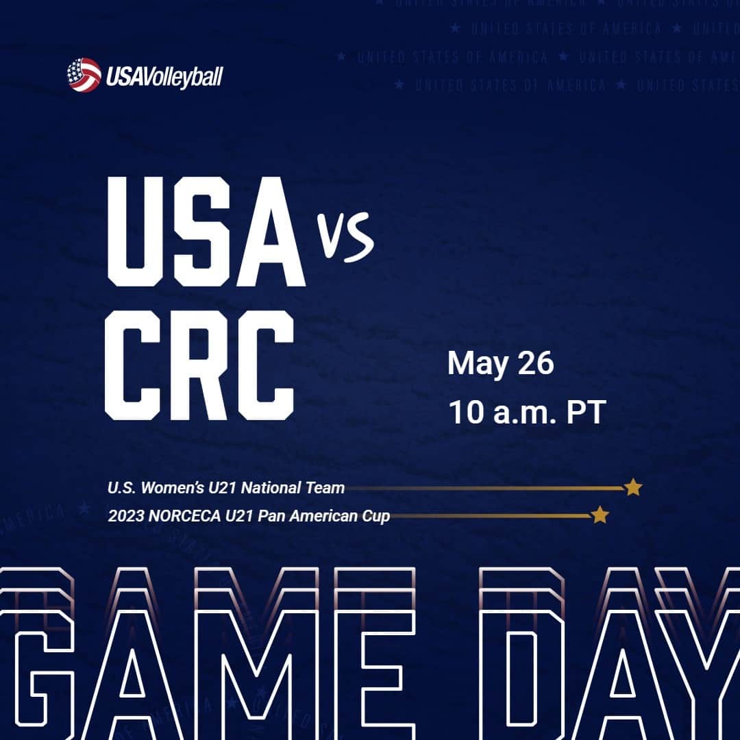 USA Volleyballのインスタグラム：「Get ready! The U.S. Women's U21 National Team faces Costa Rica 🇨🇷 at 10 a.m. PT in its the last pool play match of the tourney. With a win, the U.S. advances straight to Saturday's semifinal.   Watch live: 🔗 in bio」