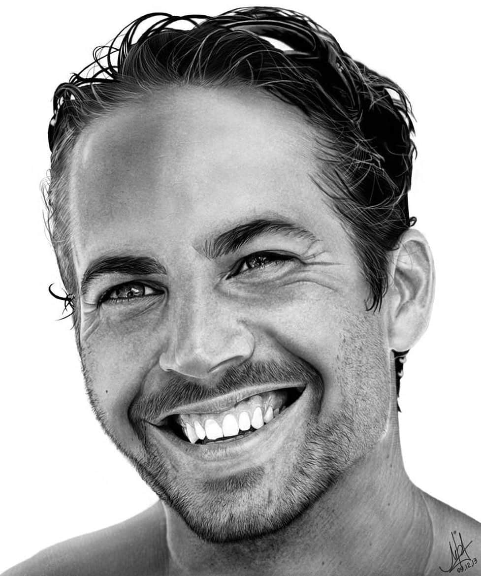 ポール・ウォーカーのインスタグラム：「Shout out to the talented McMiller94 from @DeviantArt for this incredibly realistic #PaulWalker sketch! ✏️ #FanArtFriday #PaulWalkerArt  #TeamPW」