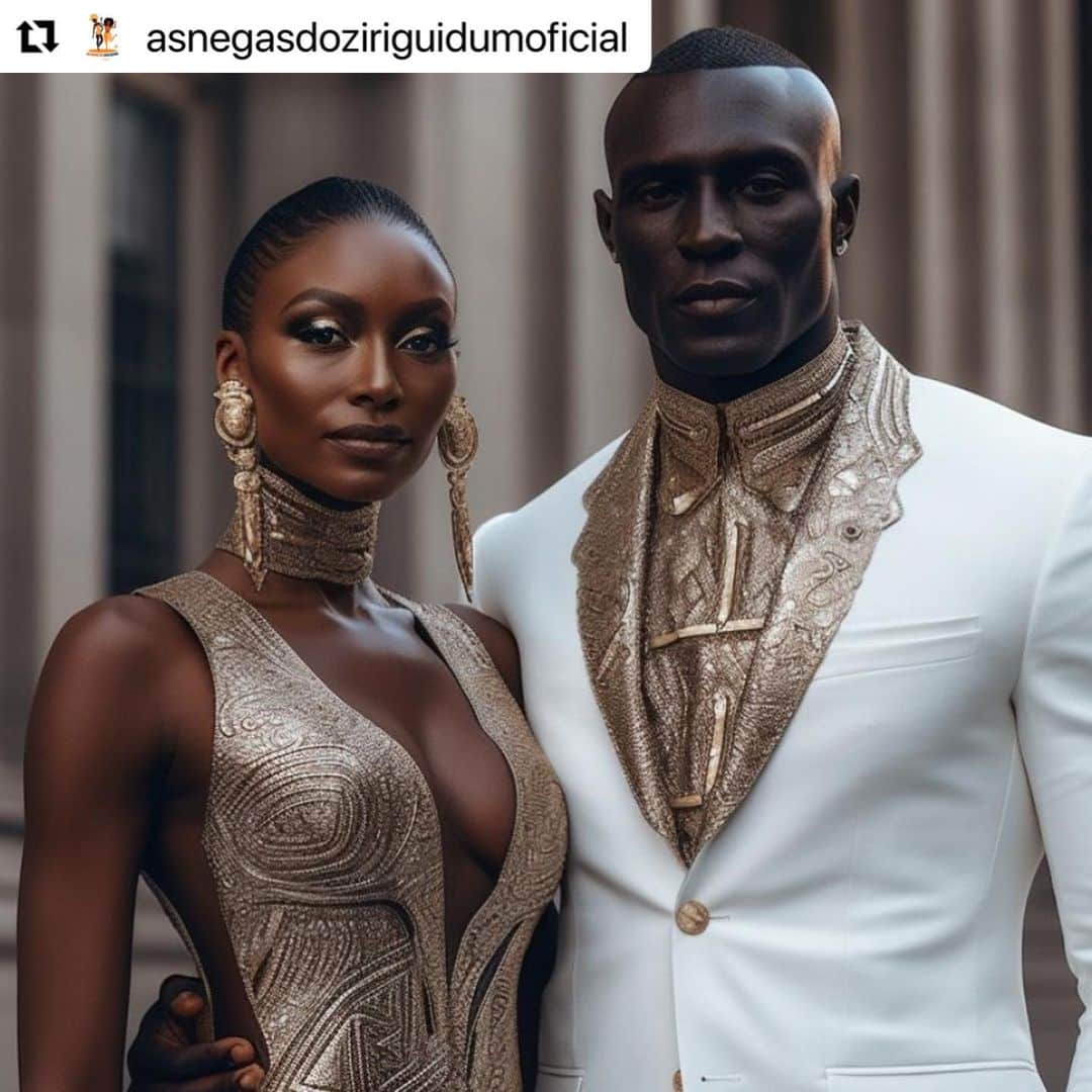 クラウディア・ジョーダンのインスタグラム：「These images are beautiful. I’m not certain if all of these are AI images but I  know for sure these looks do exist! We don’t need a computer to be the cause in real life we ARE giving beautiful flawless skin, elegant, regal glam and King and Queen vibes!! 👑👑」