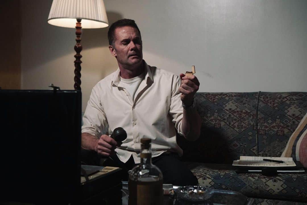 のインスタグラム：「New #GhostsofBeirut ep drops today @showtime @paramountplus. Fascinating subject matter, meticulously researched by @gregbarker and his team.  Thanks to the writers, cast and crew.  Enjoyed working with you all.  Thank you to the friends and associates of William Buckley who helped me piece together this interesting character. ❤️」