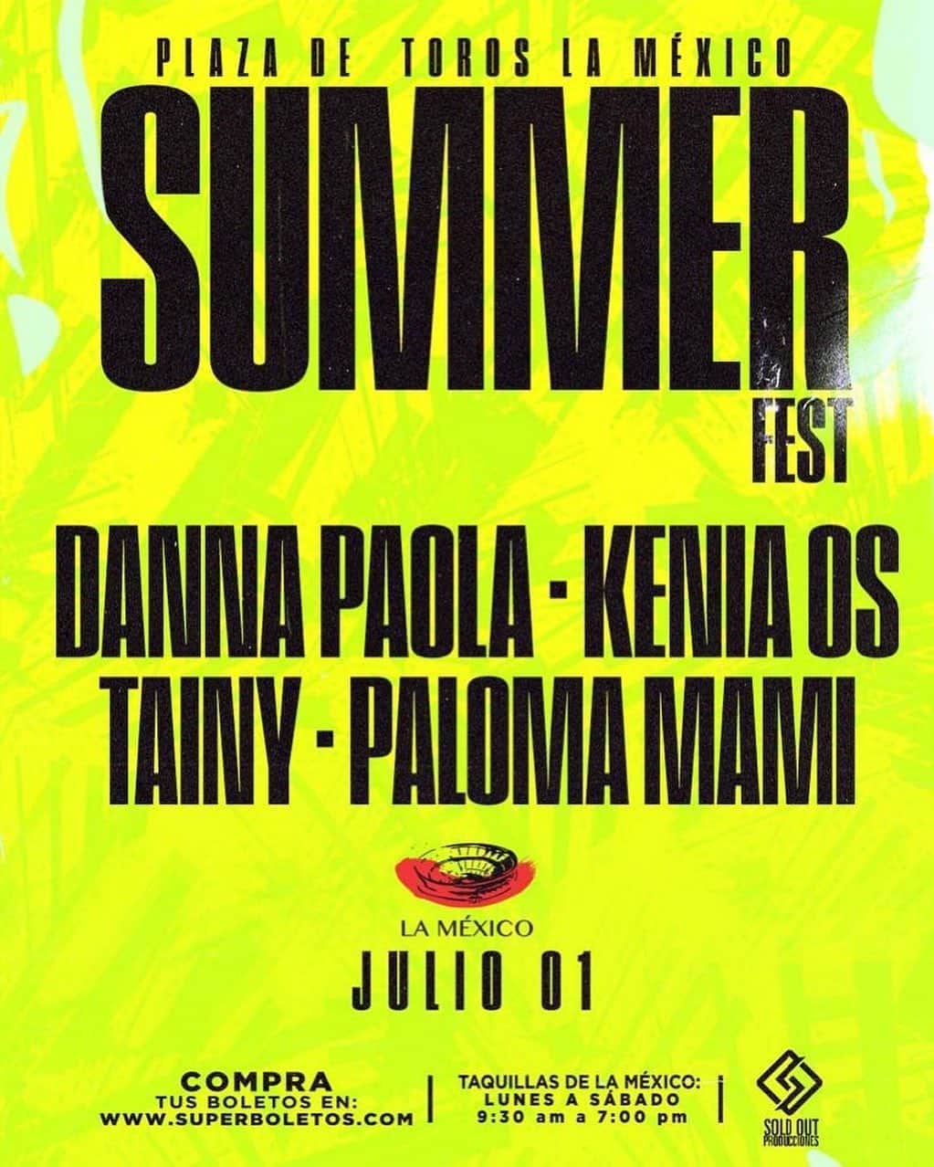 Danna Paolaのインスタグラム：「SUMMER FEST Plaza de Toros La México nos vemossssss el 1 de juliooo! 🖤」