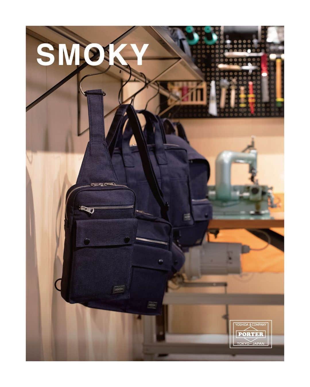 PORTER STANDさんのインスタグラム写真 - (PORTER STANDInstagram)「⁡ 新しくなった「SMOKY（スモーキー）」を発売します。 発売から20年の節目の年にアップデートを行い、新しいモデルが加わった「SMOKY」。 ⁡ 最大の魅力は、糸から生地が織り上がるまでの各工程に卓越した職人の技術が詰め込まれたオリジナル生地「コーデュラ®ダック」です。 ⁡ タテ糸にジンバブエコットンを使用し、太さが一定ではないムラ糸を紡ぎました。ヨコ糸には強くしなやかなコーデュラ®ナイロンを使用しています。長年培った日本の職人の技術や工夫から生まれた「コーデュラ®ダック」は、コットンのもつ優しさやナチュラルな表情とナイロンの持つ強さや光沢による独特な風合いが魅力です。 ⁡ ローテクとハイテクが融合したこの生地は、タテ糸とヨコ糸で差を出して染色することで、奥ゆきのある味わい深い色に仕上げています。 ⁡ 発売日：2023年5月27日（土） ⁡ ※ブラウンカラーはPORTER STOREリミテッドカラーです。 ⁡ SMOKYはこちら https://www.yoshidakaban.com/product/series/5922.html ⁡ SMOKYの取扱店舗はこちら https://www.yoshidakaban.com/special/shop/porter_smoky_shop_sp.pdf ⁡ #yoshidakaban #porter #madeinjapan #japan #heartandsoulintoeverystitch #smoky #cordura #cotton #nylon #吉田カバン #ポーター #日本製 #一針入魂 #スモーキー」5月27日 13時06分 - porter_stand