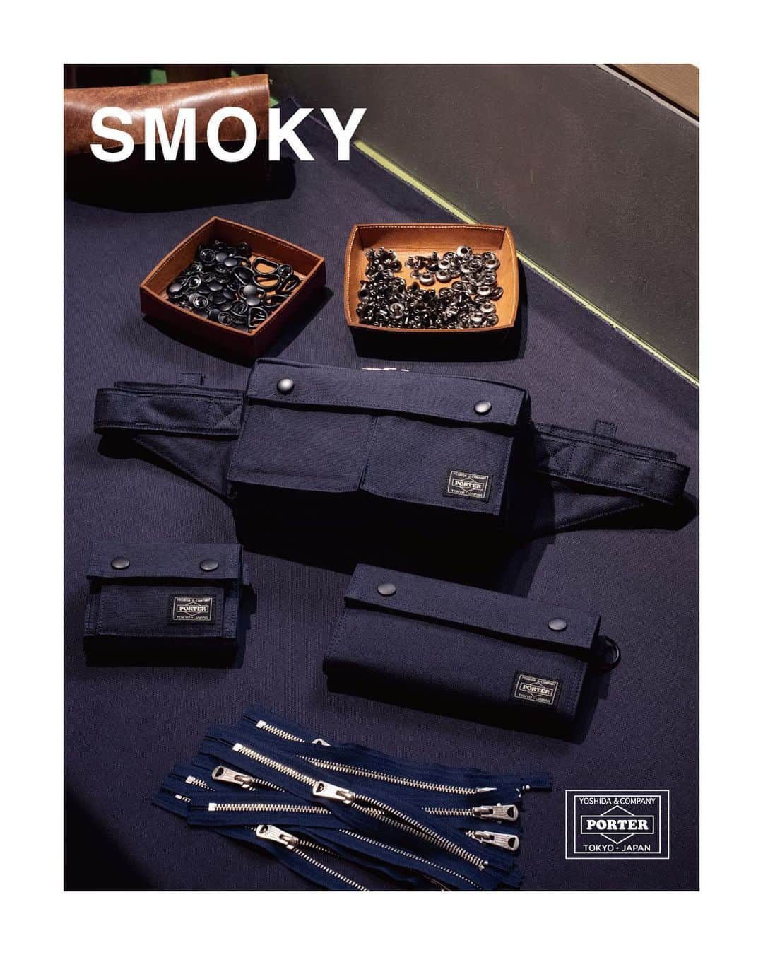 PORTER STANDさんのインスタグラム写真 - (PORTER STANDInstagram)「⁡ 新しくなった「SMOKY（スモーキー）」を発売します。 発売から20年の節目の年にアップデートを行い、新しいモデルが加わった「SMOKY」。 ⁡ 最大の魅力は、糸から生地が織り上がるまでの各工程に卓越した職人の技術が詰め込まれたオリジナル生地「コーデュラ®ダック」です。 ⁡ タテ糸にジンバブエコットンを使用し、太さが一定ではないムラ糸を紡ぎました。ヨコ糸には強くしなやかなコーデュラ®ナイロンを使用しています。長年培った日本の職人の技術や工夫から生まれた「コーデュラ®ダック」は、コットンのもつ優しさやナチュラルな表情とナイロンの持つ強さや光沢による独特な風合いが魅力です。 ⁡ ローテクとハイテクが融合したこの生地は、タテ糸とヨコ糸で差を出して染色することで、奥ゆきのある味わい深い色に仕上げています。 ⁡ 発売日：2023年5月27日（土） ⁡ ※ブラウンカラーはPORTER STOREリミテッドカラーです。 ⁡ SMOKYはこちら https://www.yoshidakaban.com/product/series/5922.html ⁡ SMOKYの取扱店舗はこちら https://www.yoshidakaban.com/special/shop/porter_smoky_shop_sp.pdf ⁡ #yoshidakaban #porter #madeinjapan #japan #heartandsoulintoeverystitch #smoky #cordura #cotton #nylon #吉田カバン #ポーター #日本製 #一針入魂 #スモーキー」5月27日 13時07分 - porter_stand