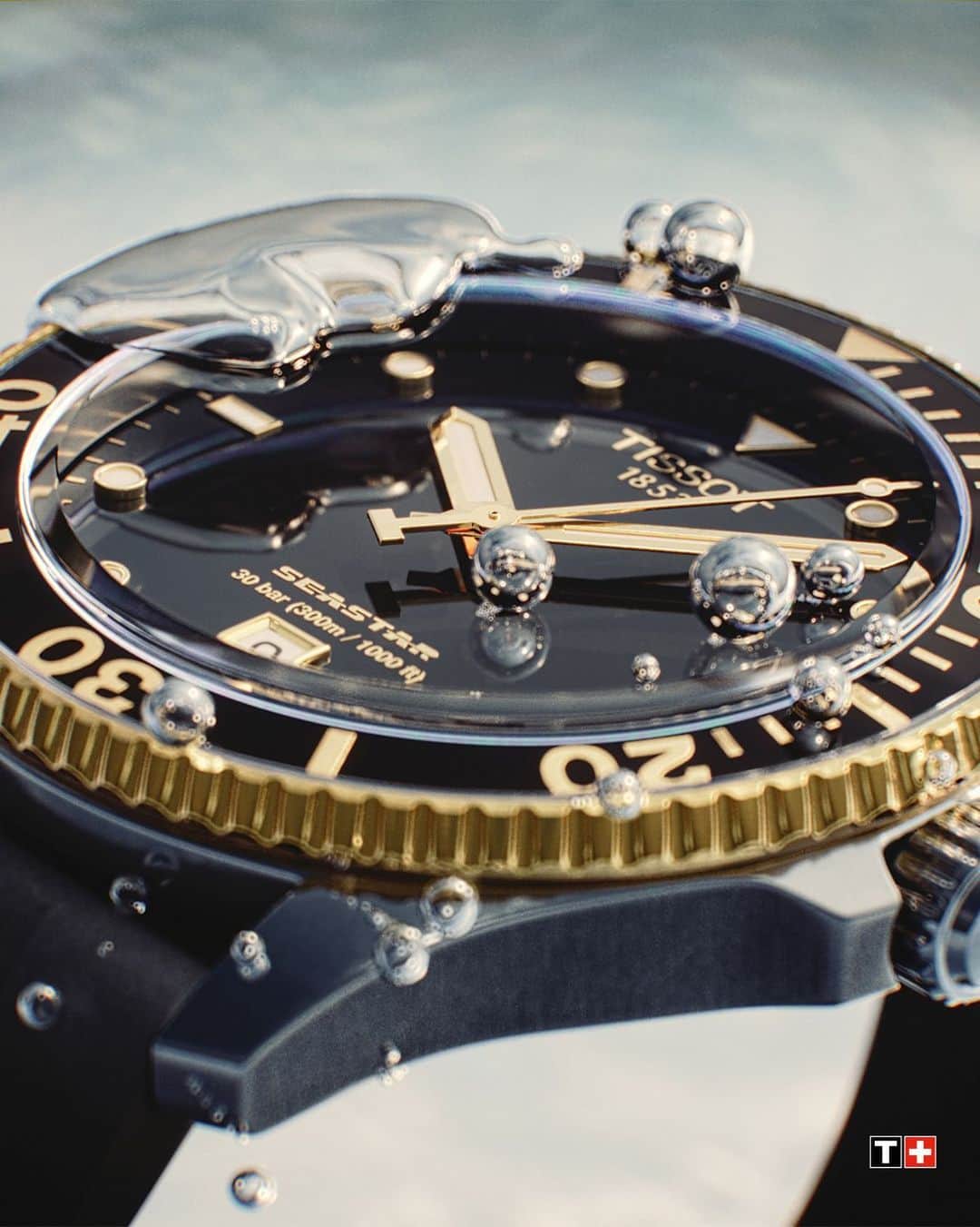 ティソのインスタグラム：「It’s not just a timepiece, it’s a portal to adventure: Introducing the Tissot Seastar 40mm, your new high-performance sports watch.」