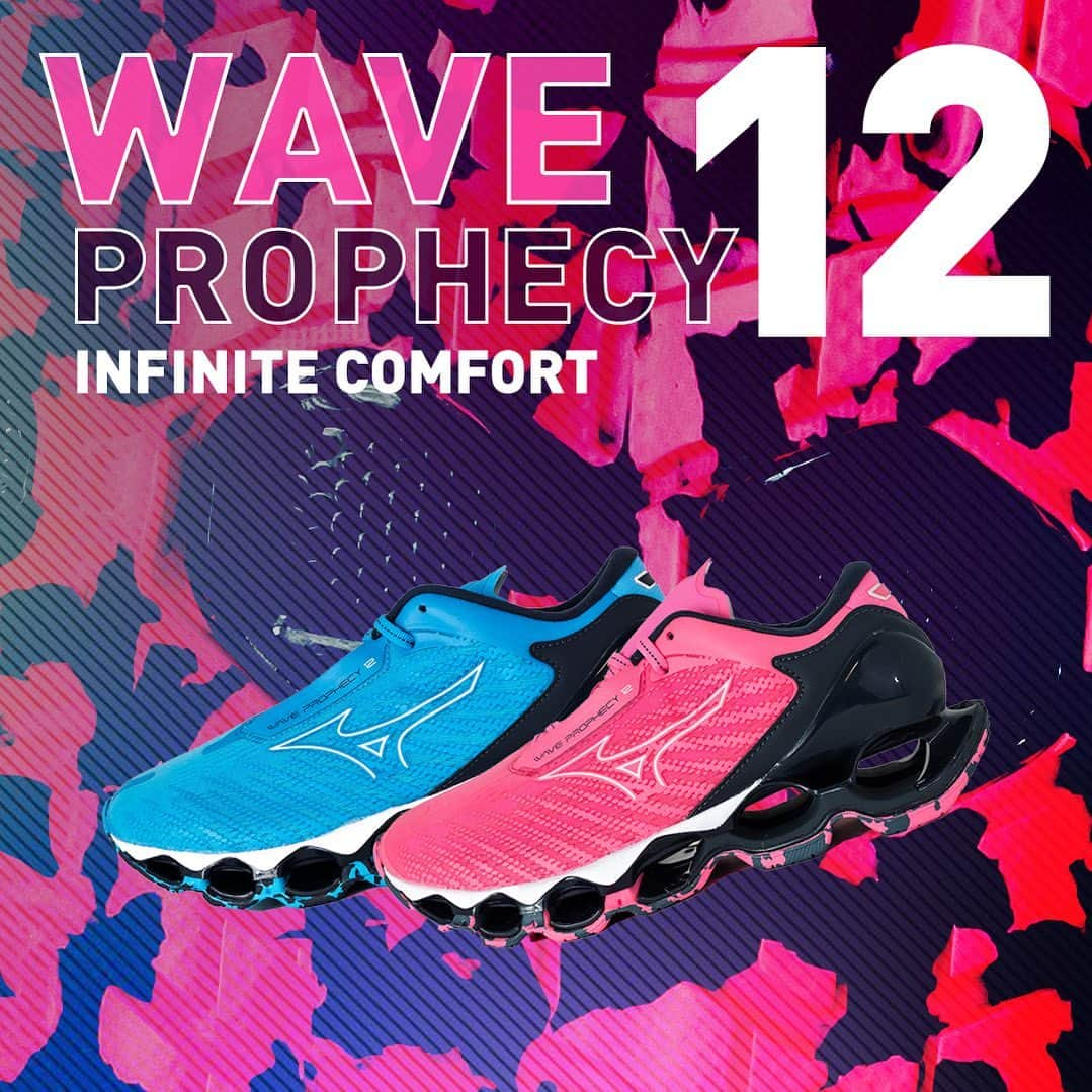 MizunoRunningのインスタグラム：「Running with infinite possibilities!   Two new colors are now available at mizunousa.com   #MizunoUSA #MizunoRunning #WaveProphecy12 #NewColors」