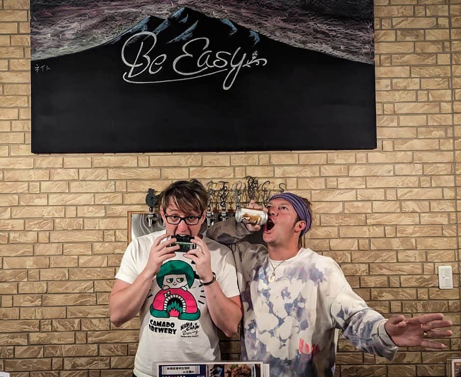 ブレイズ・プラントのインスタグラム：「I had a blast driving up to #aomori and meeting up with my boy Gareth @beeasybrewing Good #craftbeer and #goodtimes Thanks!」