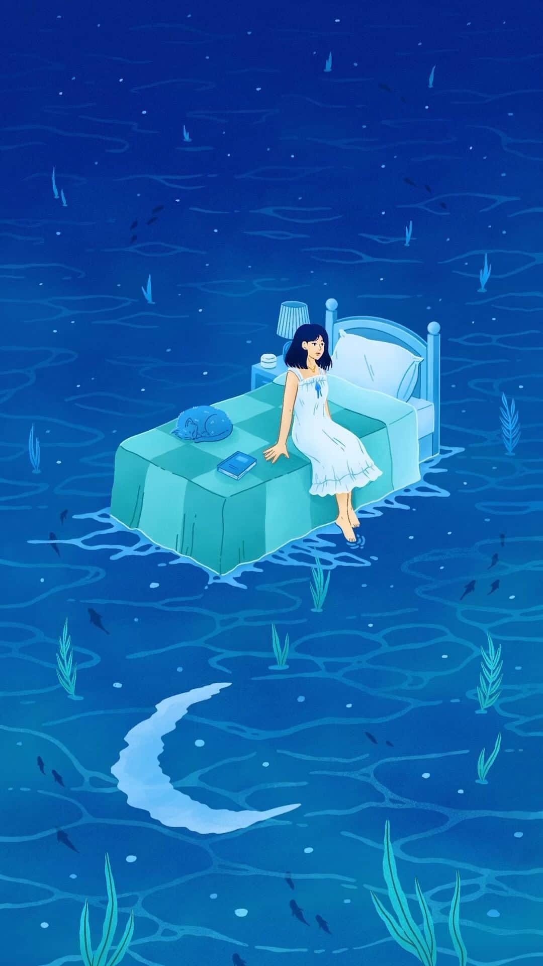 ドゥラメールのインスタグラム：「In honor of Asian Pacific American Heritage Month, we asked illustrator Loe Lee @byloelee to capture the significance of beauty within her art. Below, she details her creative process and shares common themes found in her work.  “There is a motif of escapism in my works. I enjoy depicting moments of magic in our daily routine, but I also illustrate fantastical scenes as metaphors or as silver linings for real-life struggles.   Like many artists, I find the strongest inspiration comes from real-life experiences. My most vivid scenes manifest while I’m running. Every day, I jog along the pier in Manhattan and sit by the water to think. This hour-or-two window is the time I get to use my brain 100 percent for myself — whether it’s to organize my thoughts, process emotions or let my imagination run wild (no pun intended).” — Loe Lee #APAHM」