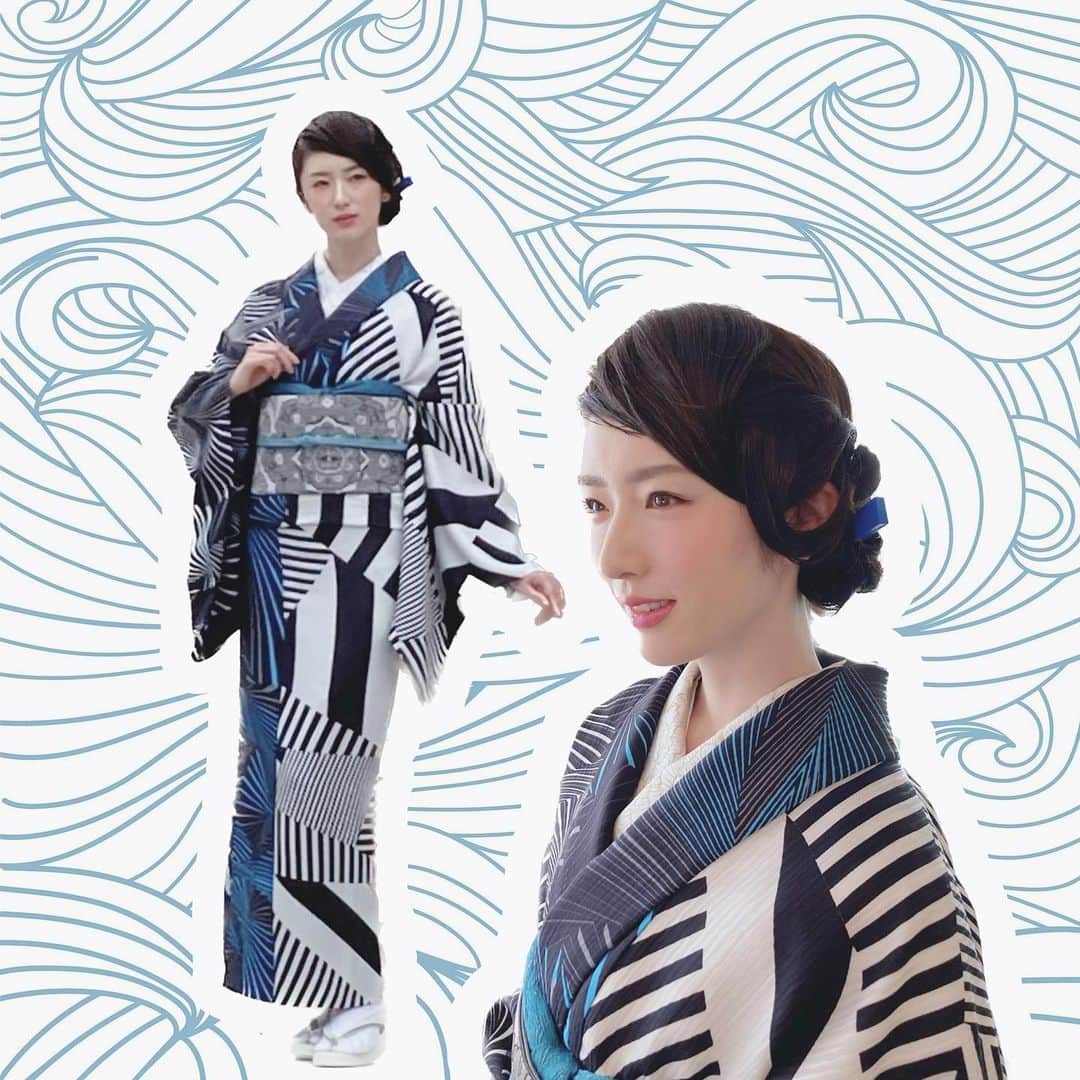 樋口柚子のインスタグラム：「お着物♡ 柄も色合わせも本当に素敵でいつもうっとり☺️ 今回も楽しかったな〜〜〜♬」