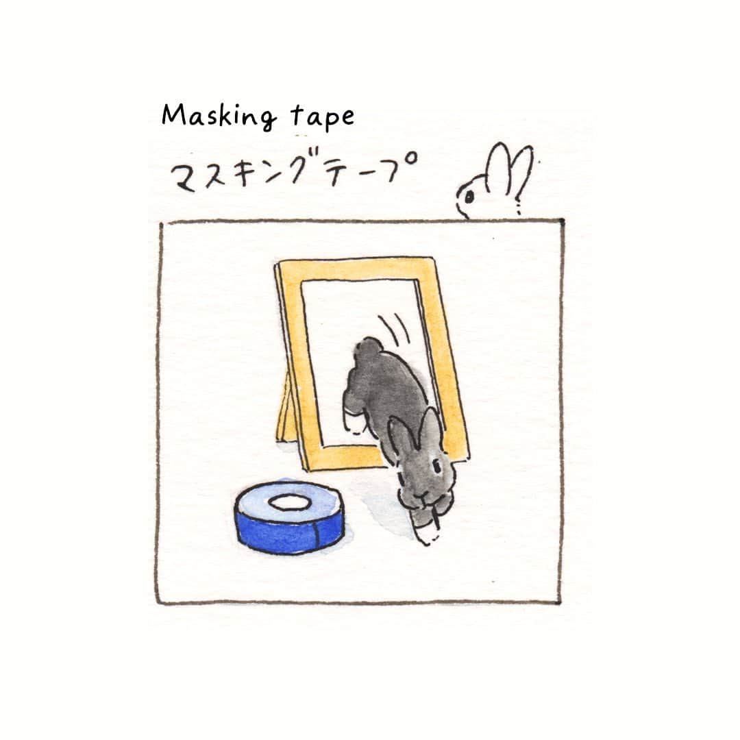 森山標子(しなこ)/Schinakoのインスタグラム：「Masking tape🐇 マスキングテープ🧦」