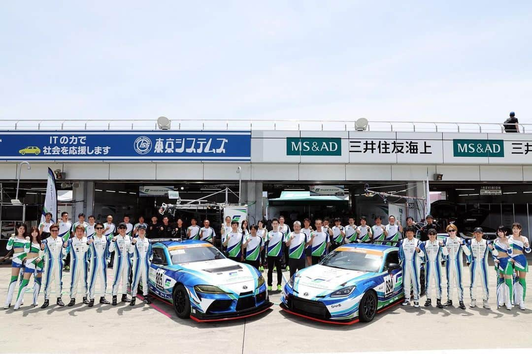 平中克幸のインスタグラム：「. SHADE RACING . . 富士24時間レース、このあと15時スタートです！ . . 応援宜しくお願いします📣 . . . . . . . #林テレンプ  #shaderacing  #スーパー耐久 #koshido #ficata #tsconcept  #TENKAI #アリア #bigdaddygraphics #toyotasupra  #supragt4  #seidoya  #制動屋ブレーキ #eyevol #天ぷら料理花歩 #タカヤマ株式会社 #株式会社ゼナック #ゼナック #zenaq」