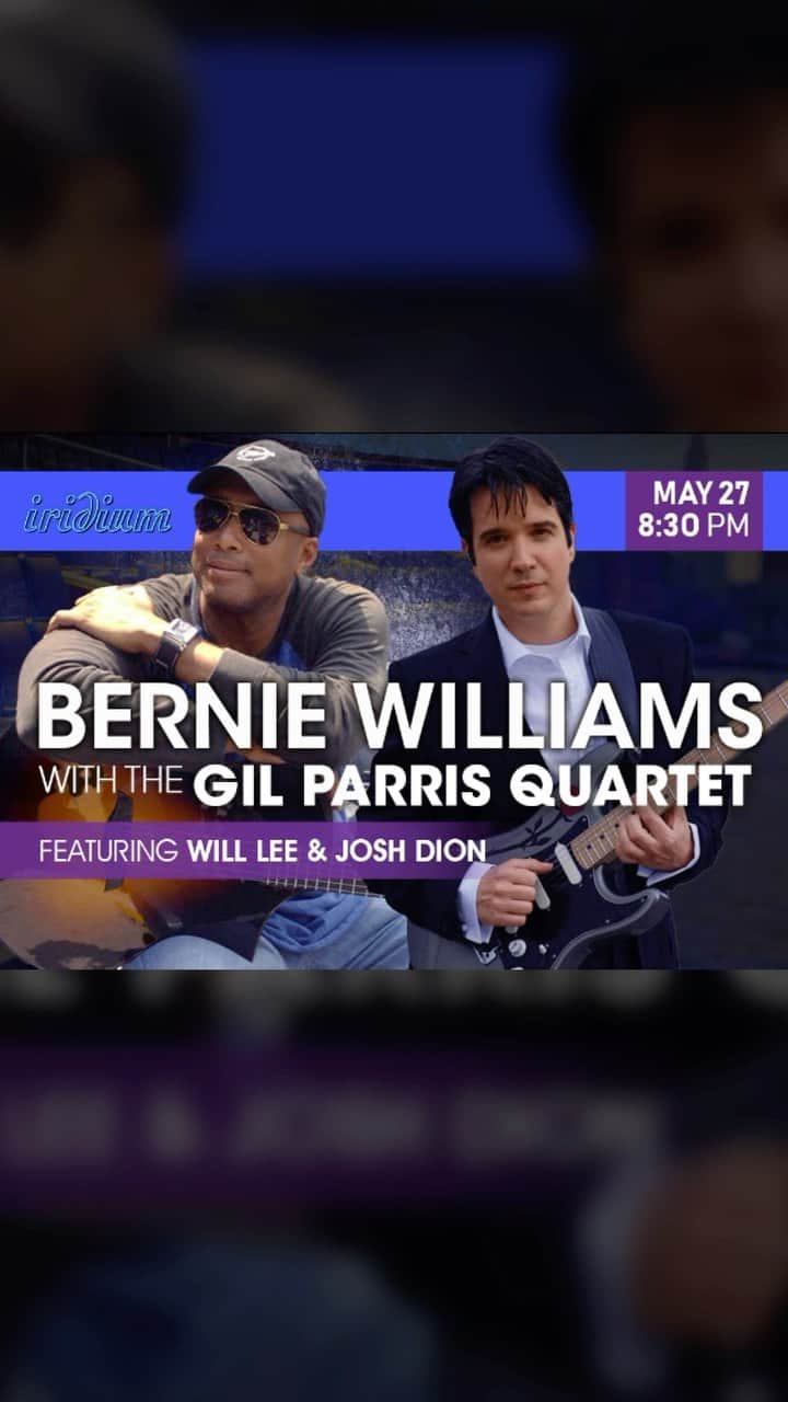 ウィル・リーのインスタグラム：「Ready for tonight at Iridium NYC! 🤘🏻   Joining the great Bernie Williams with The Gil Parris Quartet featuring Josh Dion.   🎟🎟🎟 👆🏻👆🏻👆🏻  #WillLee #BernieWilliams #GilParrisQuartet #ThisBoysLife #LiveJazz」