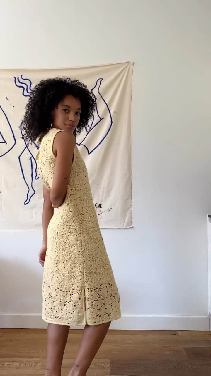 マリメッコのインスタグラム：「Playful pinks or lemony light yellows? 🌺🍋 @fiahamelijnck in our must-have dresses for this summer. Which look is your favorite?  Explore our Migot Kevättalkoot and Ranso Unikko dresses for your summer celebrations at marimekko.com. Link in bio! #marimekko」